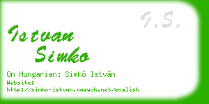 istvan simko business card